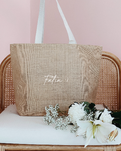 Personalised Shoulder Bag in Natural Brown