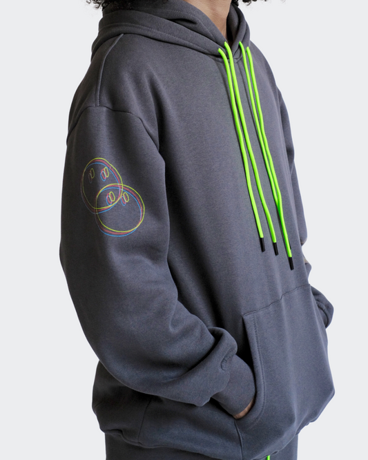 SEEING DOUBLE Hoodie in Grey