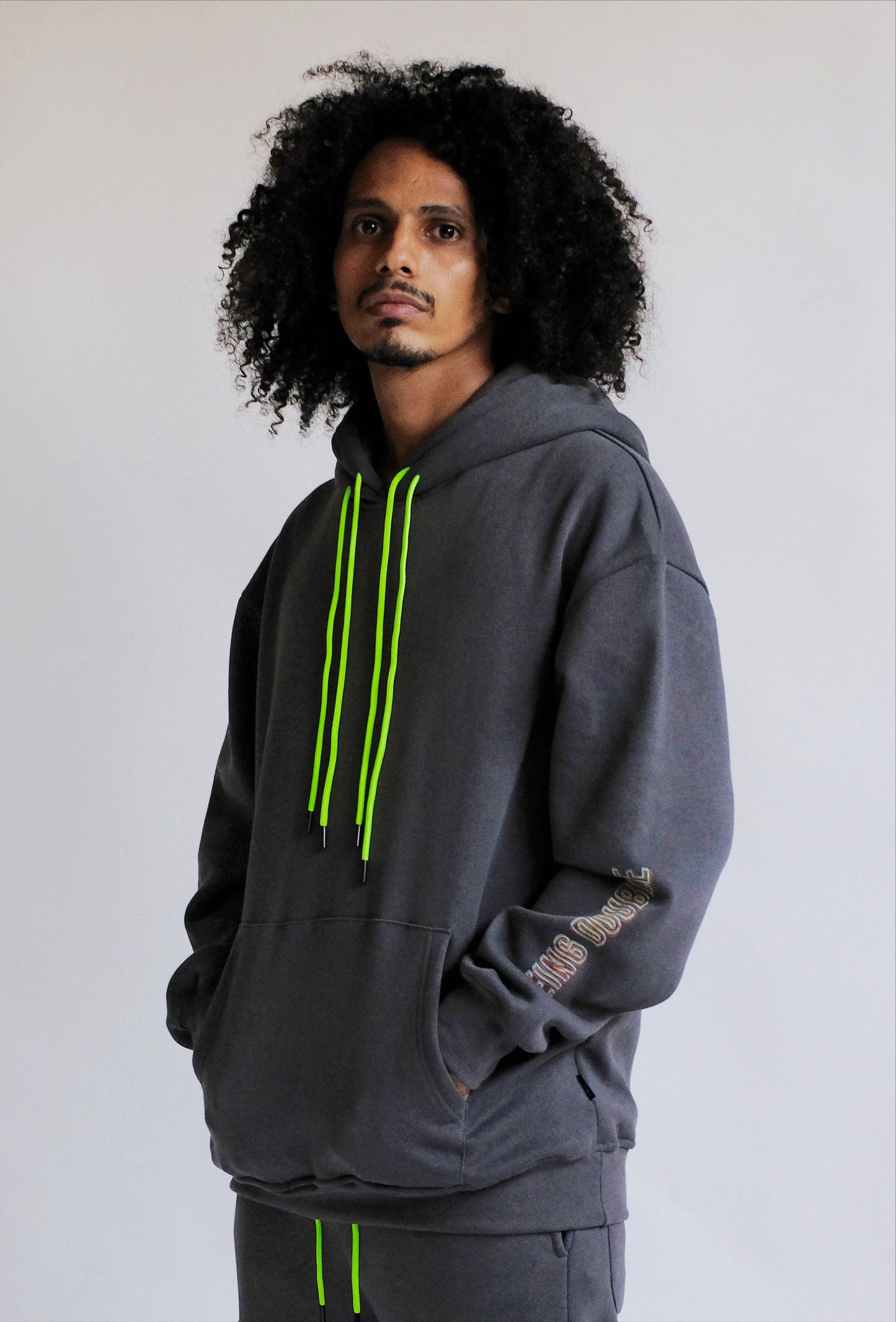 SEEING DOUBLE Hoodie in Grey