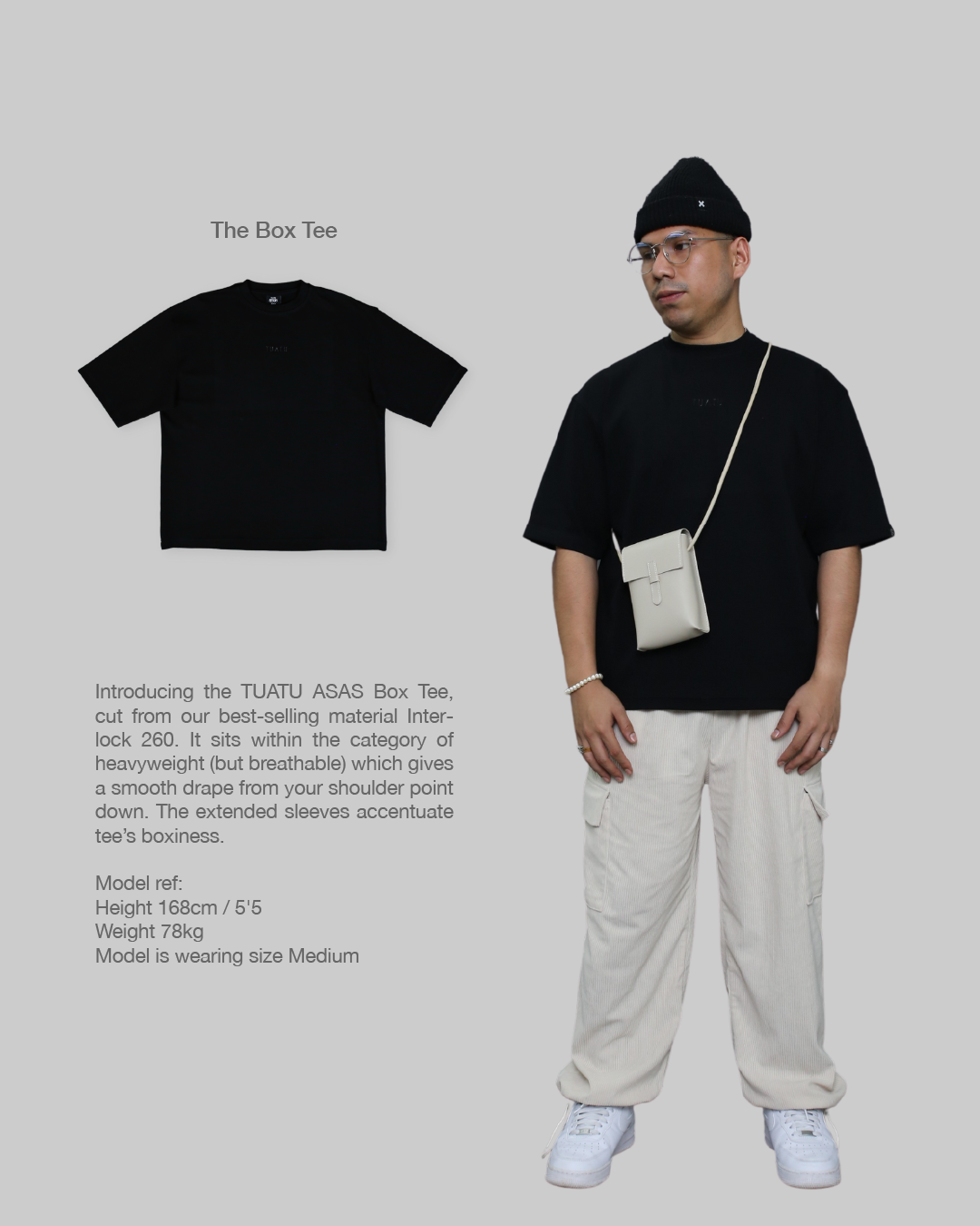 ASAS Box Tee in Black