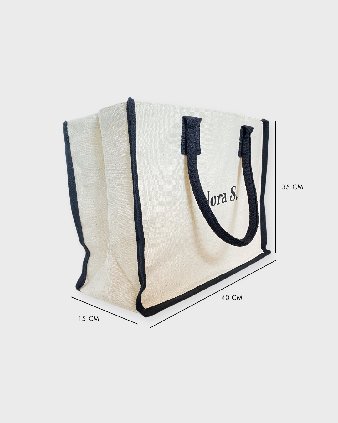 Personalised Classic Zipper Tote Bag in B/W