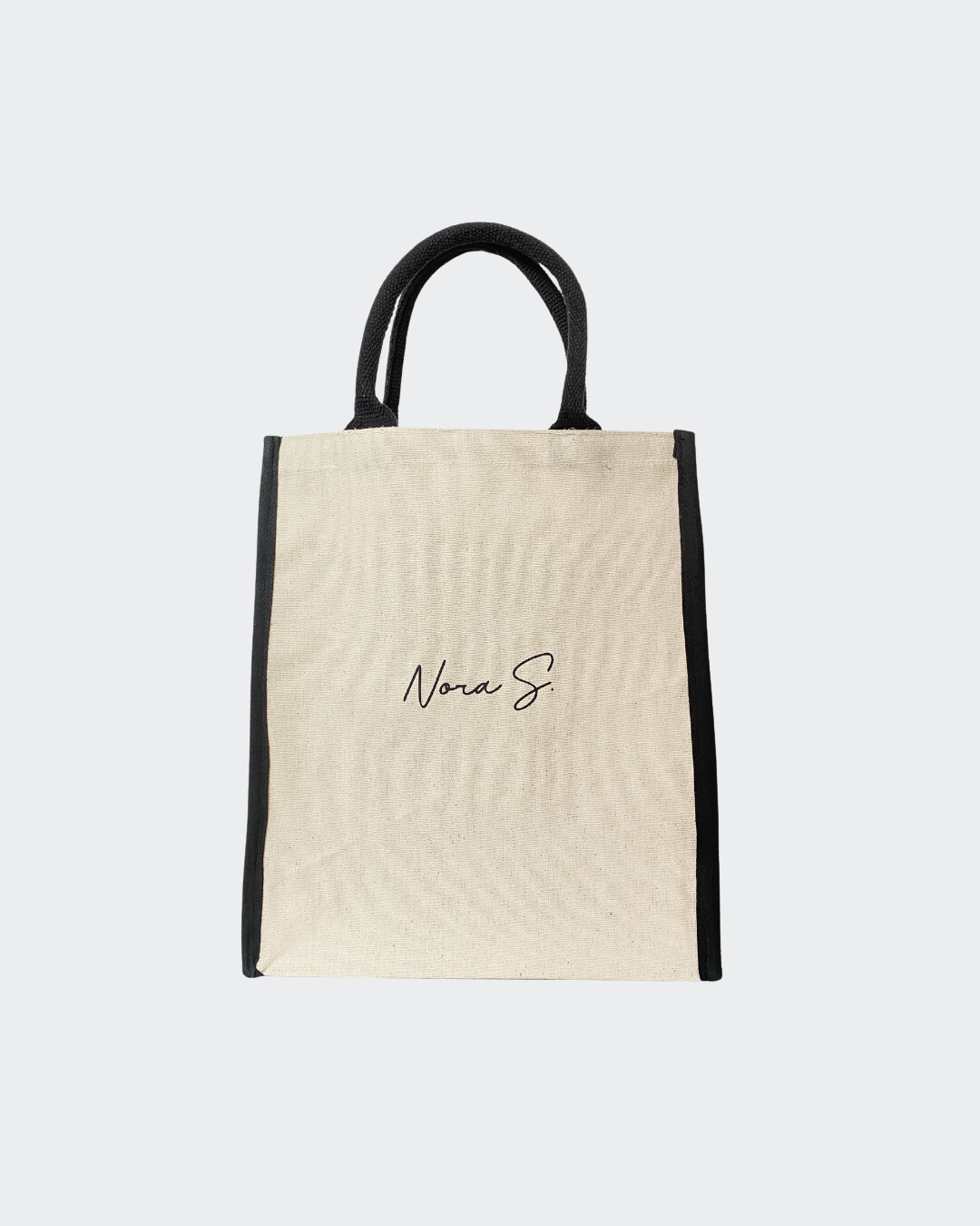 Personalised S Classic Tote Bag in B/W