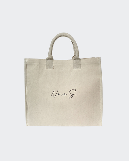 Personalised Classic Tote Bag in Oat