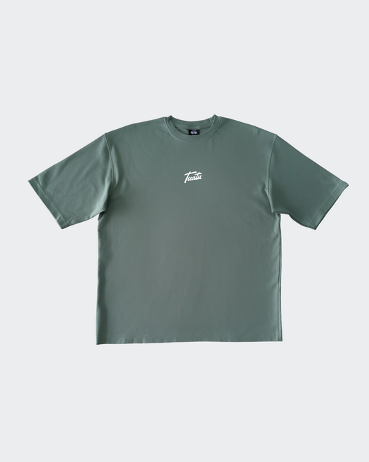 ASAS Box Tee Script Logo in Green
