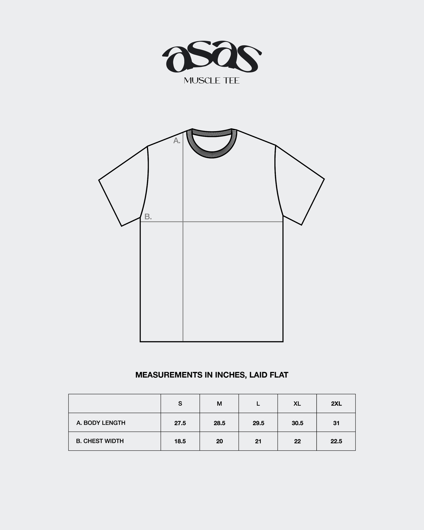 ASAS Muscle Tee in White