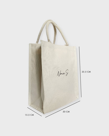 Personalised S Classic Tote Bag in Oat
